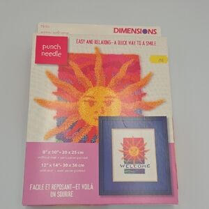 Dimensions Sun Sunny Welcome Punch Needle Kit 73153 NIB 8" x 10"